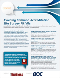 Avoiding Common Accreditation Site Survey Pitfalls