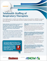 Telehealth Staffing of Respiratory Therapists