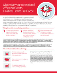 Maximize Your Operational Efficiencies with Cardinal Health at-Home